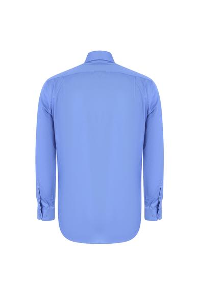 Erkek Giyim - AQUA MAVİSİ 4X Beden Uzun Kol Non Iron Saten Klasik Pamuklu Gömlek
