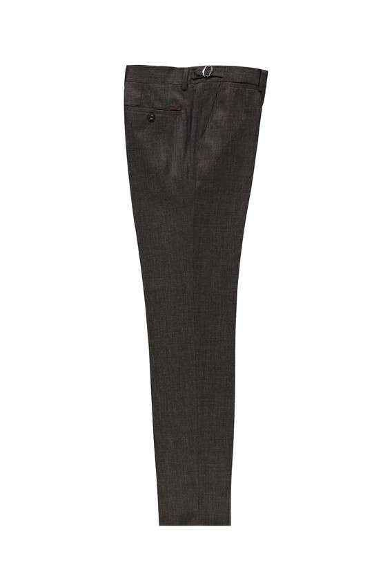 Erkek Giyim - Slim Fit Tokalı Pileli Klasik Pantolon