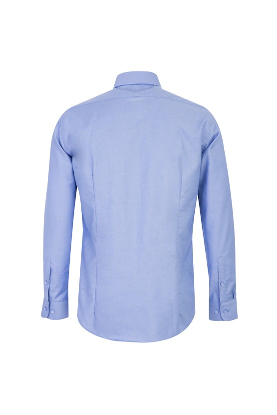 Erkek Giyim - Uzun Kol Slim Fit Dar Kesim Oxford Klasik Gömlek