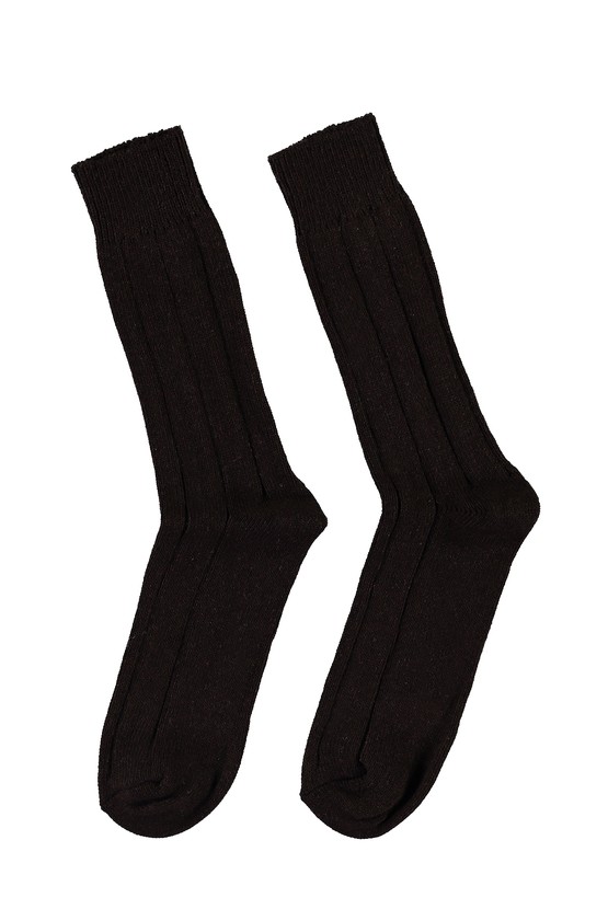 Erkek Giyim - Yünlü Desenli Çorap