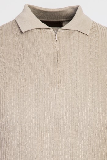 Fermuarlı Polo Yaka Regular Fit Tişört