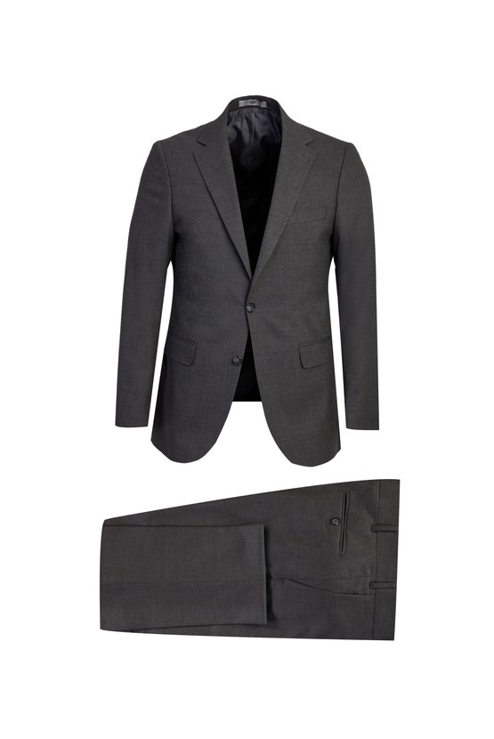 Erkek Giyim - Relax Fit Yünlü Klasik Takım Elbise