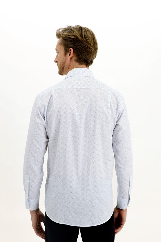Erkek Giyim - Uzun Kol Regular Fit Desenli Gömlek
