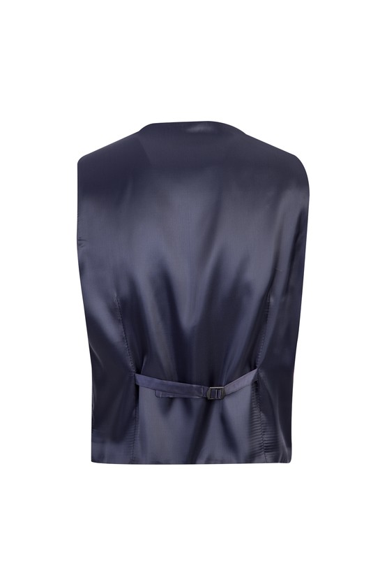 Erkek Giyim - Regular Fit Yelekli Kombinli Kareli Takım Elbise