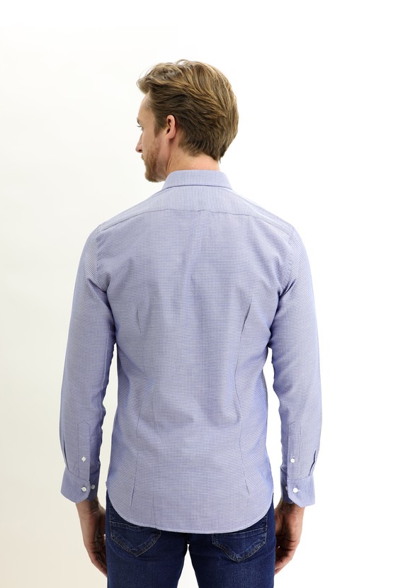 Erkek Giyim - Uzun Kol Slim Fit Desenli Gömlek