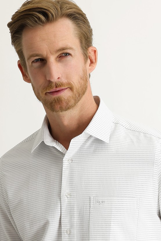 Erkek Giyim - Uzun Kol Klasik Desenli Gömlek