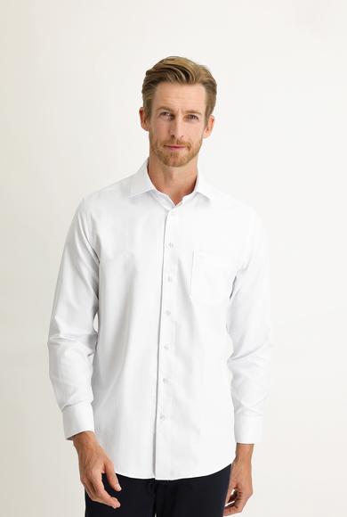 Erkek Giyim - AÇIK MAVİ M Beden Uzun Kol Klasik Desenli Gömlek