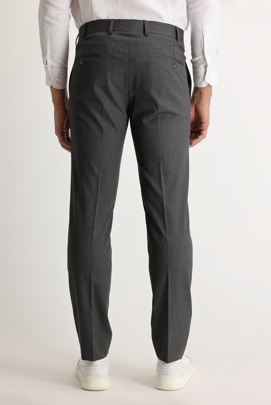 Erkek Giyim - Slim Fit Dar Kesim Likralı Klasik Kumaş Pantolon
