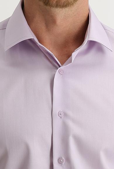Erkek Giyim - LİLA S Beden Uzun Kol Slim Fit Non Iron Pamuklu Gömlek