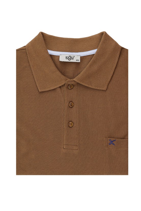 Erkek Giyim - Büyük Beden Polo Yaka Pamuk Tişört
