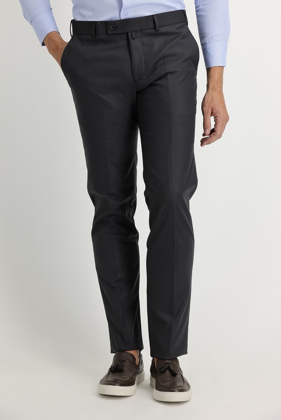 Erkek Giyim - Slim Fit Dar Kesim Likralı Klasik Pantolon