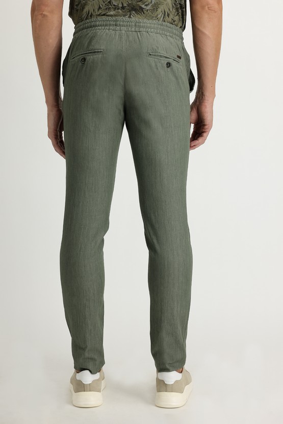 Erkek Giyim - Desenli Beli Lastikli İpli Spor Pantolon