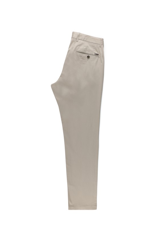 Erkek Giyim - Regular Fit Saten Likralı Kanvas / Chino Pantolon