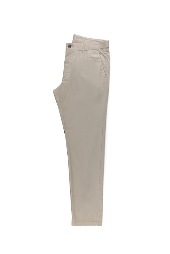 Erkek Giyim - Regular Fit Saten Likralı Kanvas / Chino Pantolon