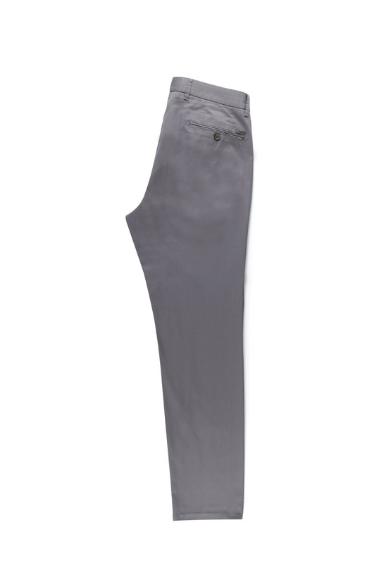 Erkek Giyim - Relax Fit Rahat Kesim Saten Likralı Kanvas / Chino Pantolon