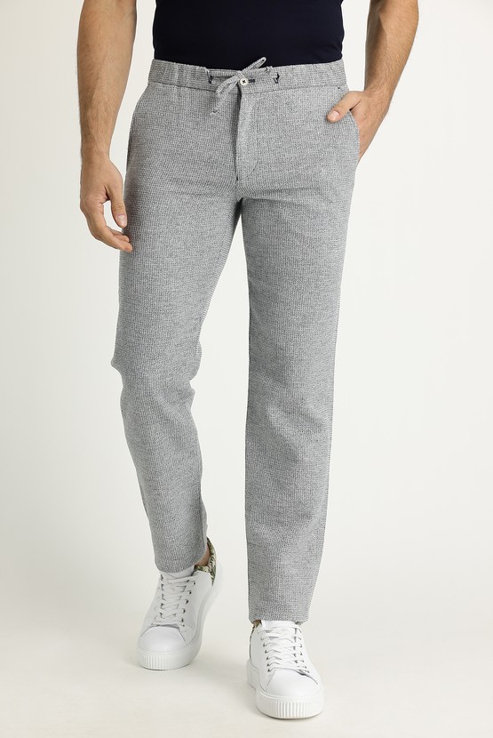 Erkek Giyim - Pamuk Kanvas / Chino Bağcıklı Pantolon