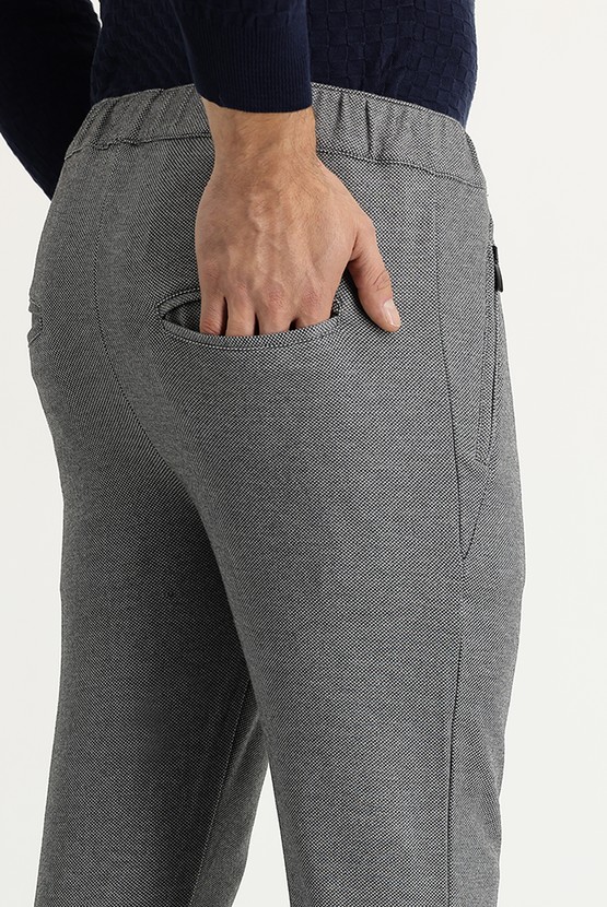 Erkek Giyim - Slim Fit Dar Kesim Beli Lastikli İpli Jogger Pantolon