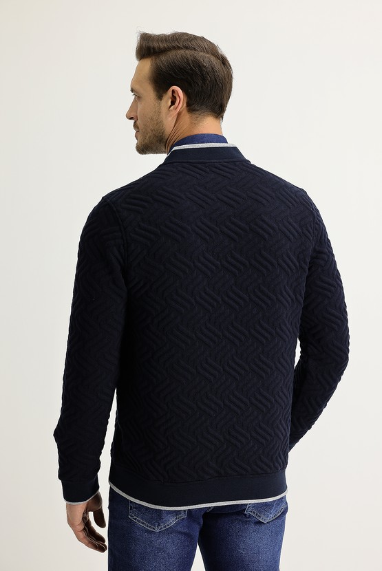 Erkek Giyim - Regular Fit Fermuarlı Sweatshirt