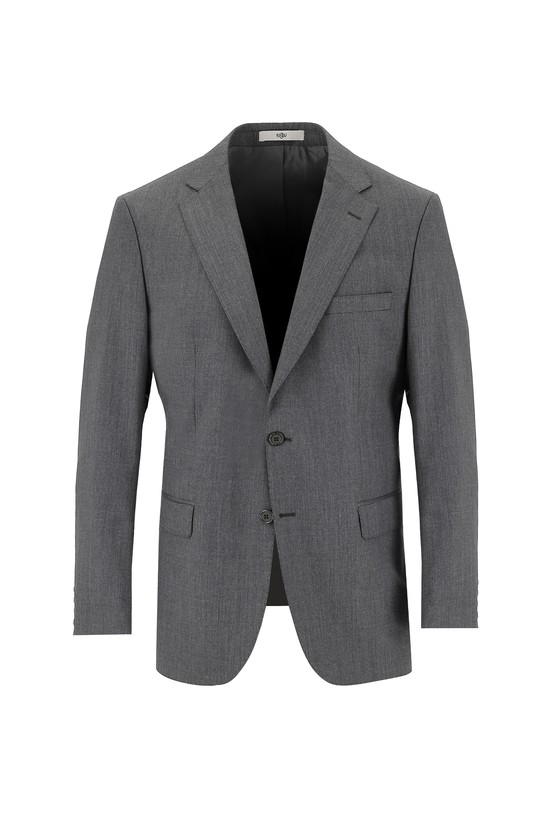 Erkek Giyim - Regular Fit Yünlü Kareli Takım Elbise