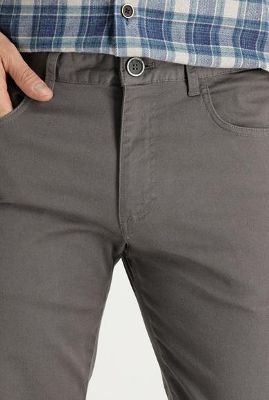 Erkek Giyim - ORTA VİZON 58 Beden Slim Fit Likralı Kanvas / Chino Pantolon