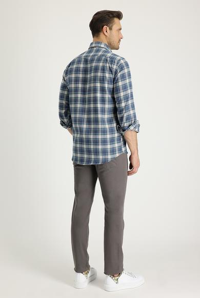 Erkek Giyim - ORTA VİZON 58 Beden Slim Fit Likralı Kanvas / Chino Pantolon