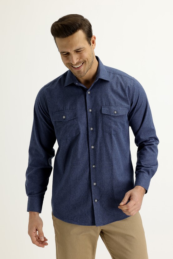 Erkek Giyim - Uzun Kol Regular Fit Oduncu Spor Gömlek