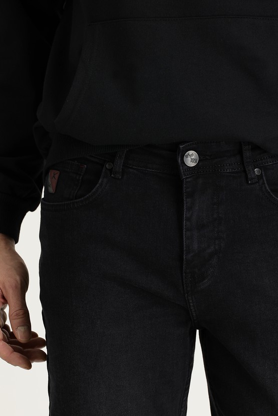 Erkek Giyim - Super Slim Fit Ekstra Dar Kesim Likralı Denim Pantolon