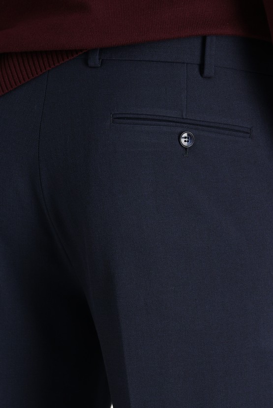 Erkek Giyim - Slim Fit Dar Kesim Likralı Klasik Kumaş Pantolon