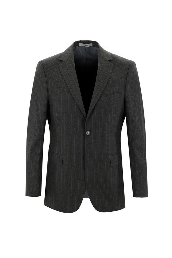 Erkek Giyim - Regular Fit Çizgili Takım Elbise