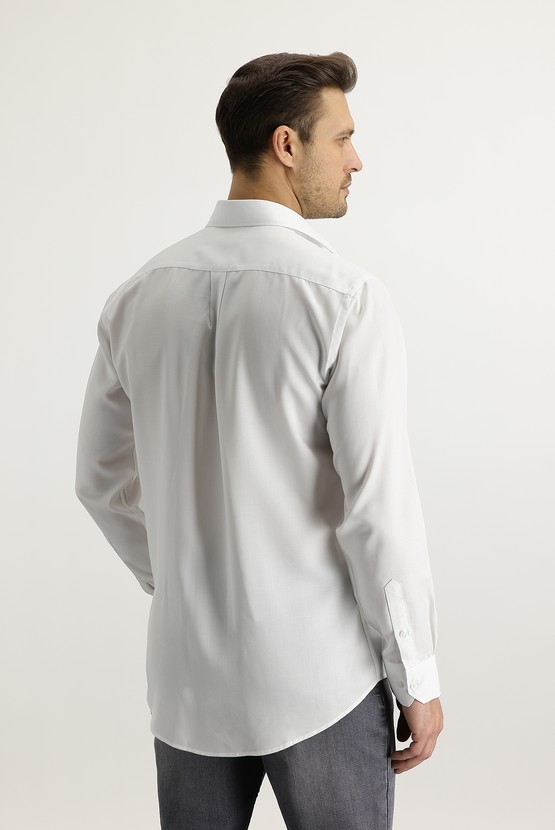 Erkek Giyim - Uzun Kol Relax Fit Rahat Kesim Lyocell Gömlek