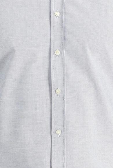 Erkek Giyim - AÇIK MAVİ M Beden Uzun Kol Desenli Pamuklu Gömlek