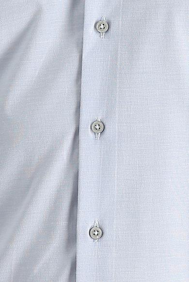 Erkek Giyim - AÇIK MAVİ XS Beden Uzun Kol Desenli Pamuklu Gömlek