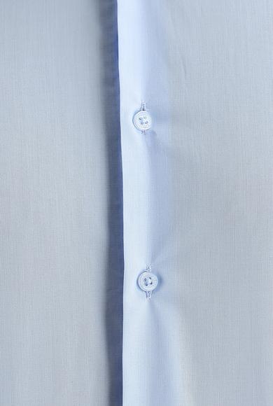 Erkek Giyim - UÇUK MAVİ L Beden Uzun Kol Slim Fit Non Iron Klasik Pamuklu Gömlek
