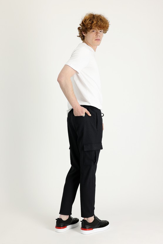 Erkek Giyim - Beli Lastikli İpli Spor Pantolon