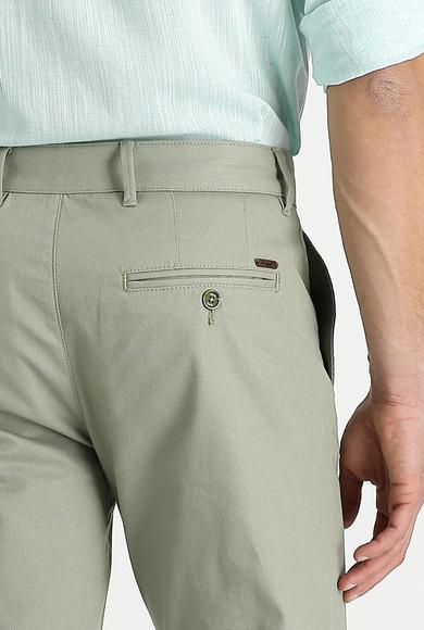 Erkek Giyim - ÇAĞLA YEŞİLİ 52 Beden Relax Fit Likralı Kanvas / Chino Pantolon