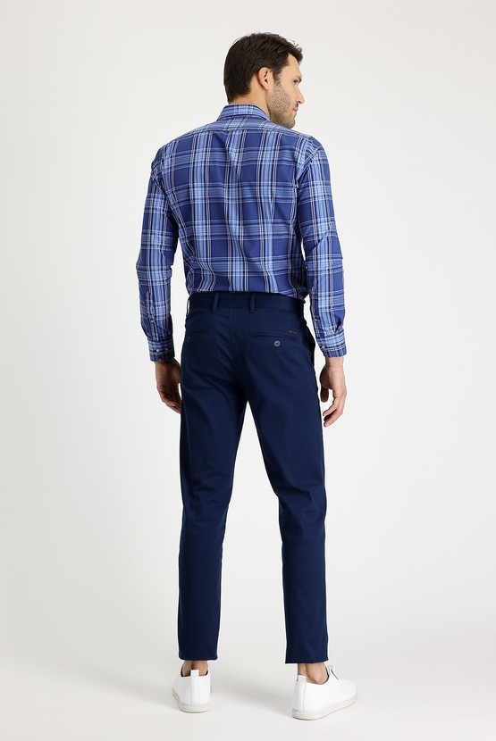 Erkek Giyim - Relax Fit Rahat Kesim Likralı Kanvas / Chino Pantolon