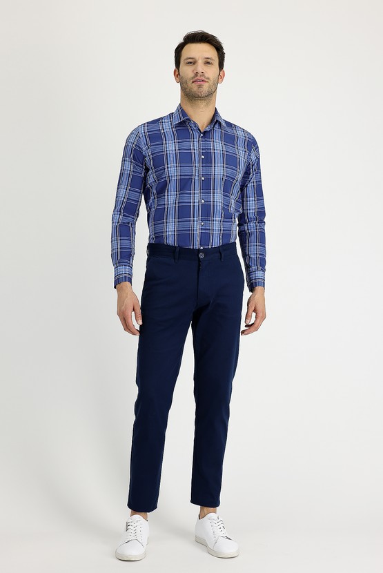 Erkek Giyim - Relax Fit Rahat Kesim Likralı Kanvas / Chino Pantolon