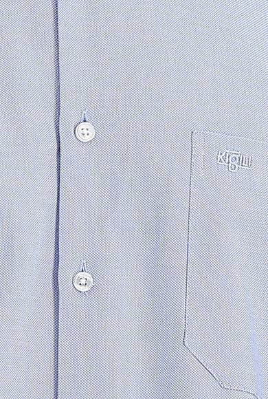 Erkek Giyim - GÖK MAVİSİ XL Beden Uzun Kol Regular Fit Pamuk Spor Gömlek