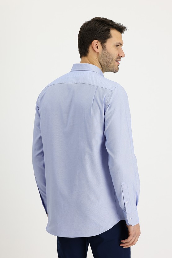 Erkek Giyim - Uzun Kol Regular Fit Pamuk Spor Gömlek