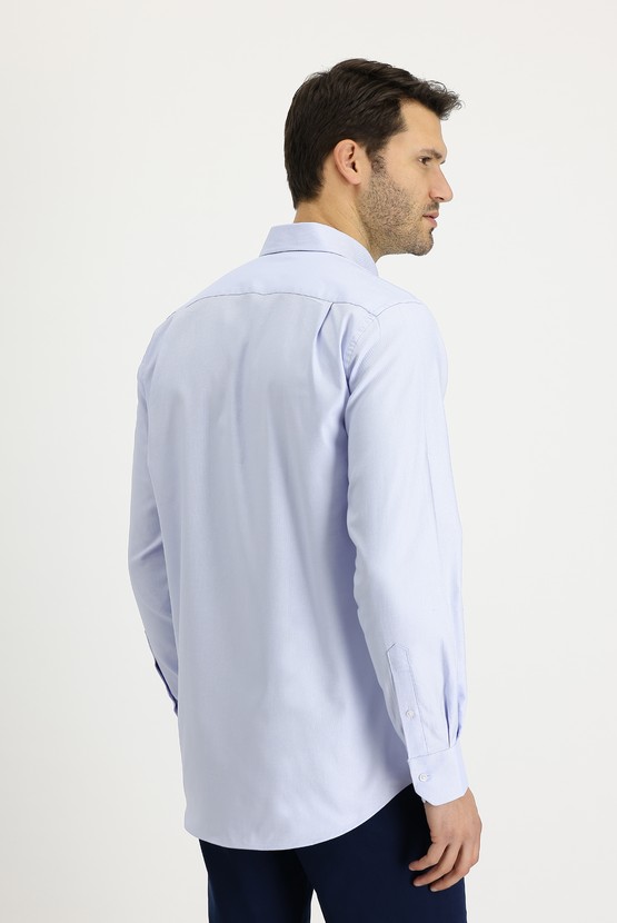 Erkek Giyim - Uzun Kol Regular Fit Pamuk Spor Gömlek