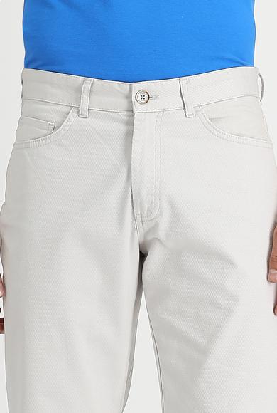 Erkek Giyim - TAŞ 52 Beden Regular Fit Desenli Likralı Kanvas / Chino Pantolon