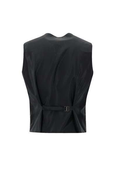 Erkek Giyim - ORTA GRİ 54 Beden Regular Fit Yünlü Kombinli Yelekli Takım Elbise