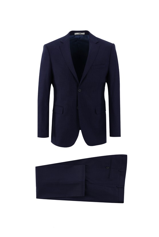 Erkek Giyim - Slim Fit Klasik Kuşgözü Takım Elbise