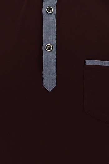 Polo Yaka Regular Fit Desenli Merserize Pamuk Tişört