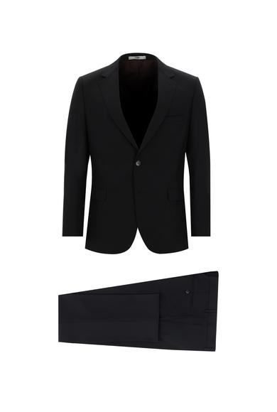 Erkek Giyim - SİYAH 50 Beden Slim Fit Klasik Takım Elbise