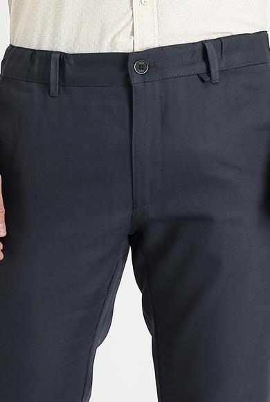 Erkek Giyim - ORTA ANTRASİT 56 Beden Regular Fit Kanvas / Chino Keten Pantolon