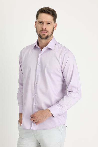 Erkek Giyim - LİLA XXL Beden Uzun Kol Non Iron Klasik Pamuklu Gömlek