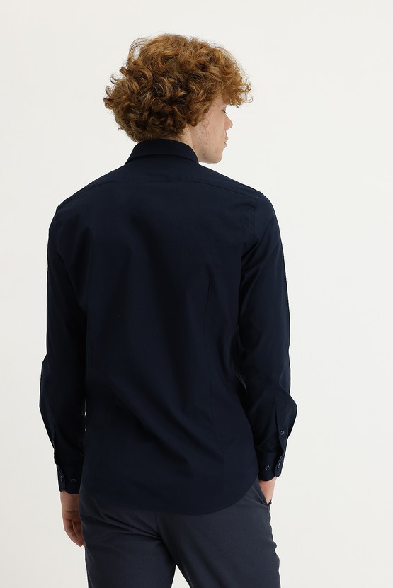 Erkek Giyim - Uzun Kol Slim Fit Pamuk Gömlek