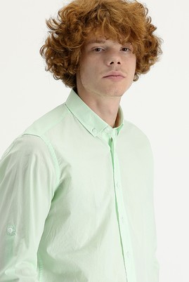 Mint Yeşili
      
      Uzun Kol Slim Fit Pamuk Gömlek