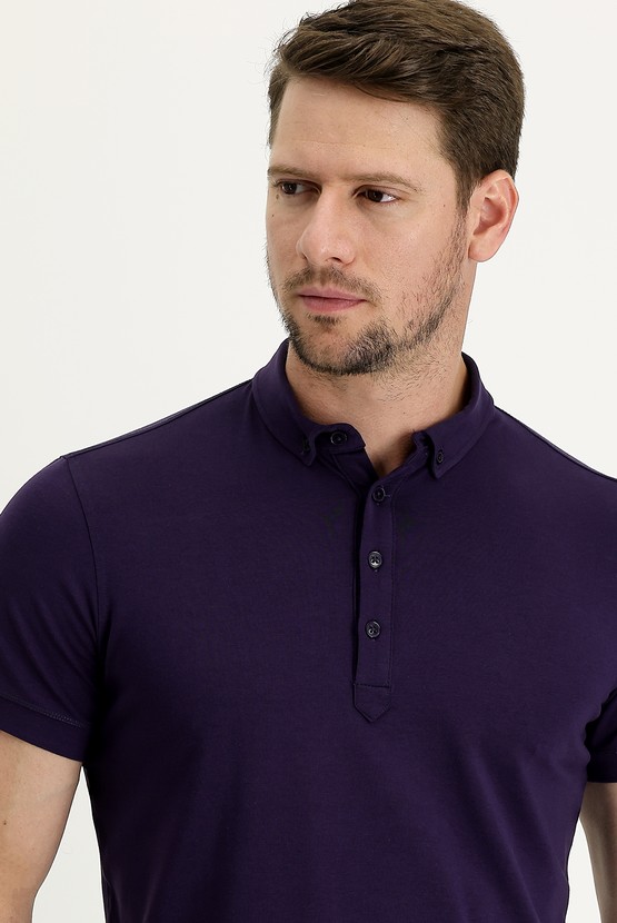 Erkek Giyim - Yarım İtalyan Yaka Süprem Tişört